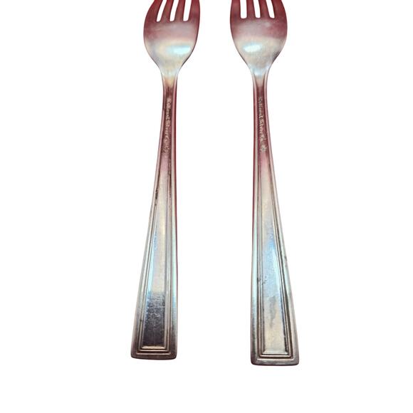 National Silver Co Calvalcade Forks Set of 2 Silverplate 7.4" 1946 Vintage MCM - Picture 8 of 8